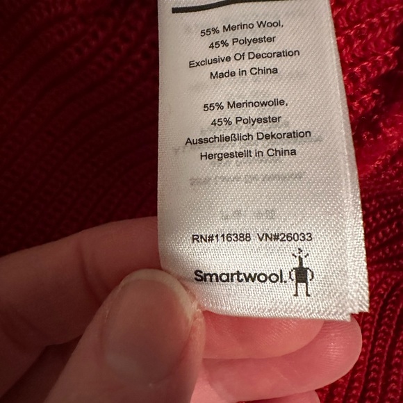 Smartwool kids’ stripe pom beanie - Picture 4 of 4